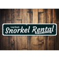 thumbnail image 1 of Snorkel Rental Novelty Sign, Metal Wall Decor - 4x18 inches, 1 of 4