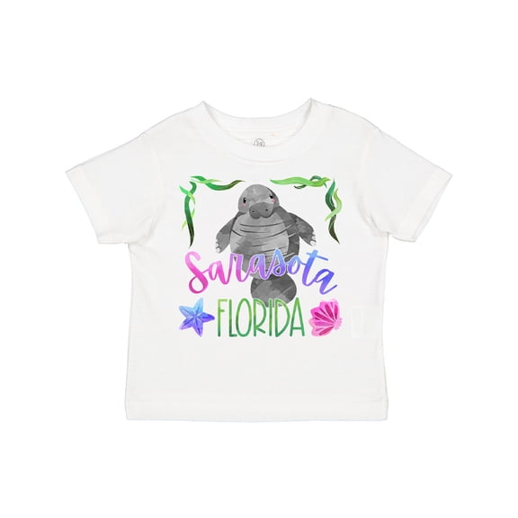 Inktastic Sarasota Florida Cute Swimming Manatee Boys or Girls Toddler T-Shirt