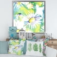 thumbnail image 3 of Designart 'Aquarelle Impression of Daisy Flowers II' Traditional Framed Art Print, 3 of 4