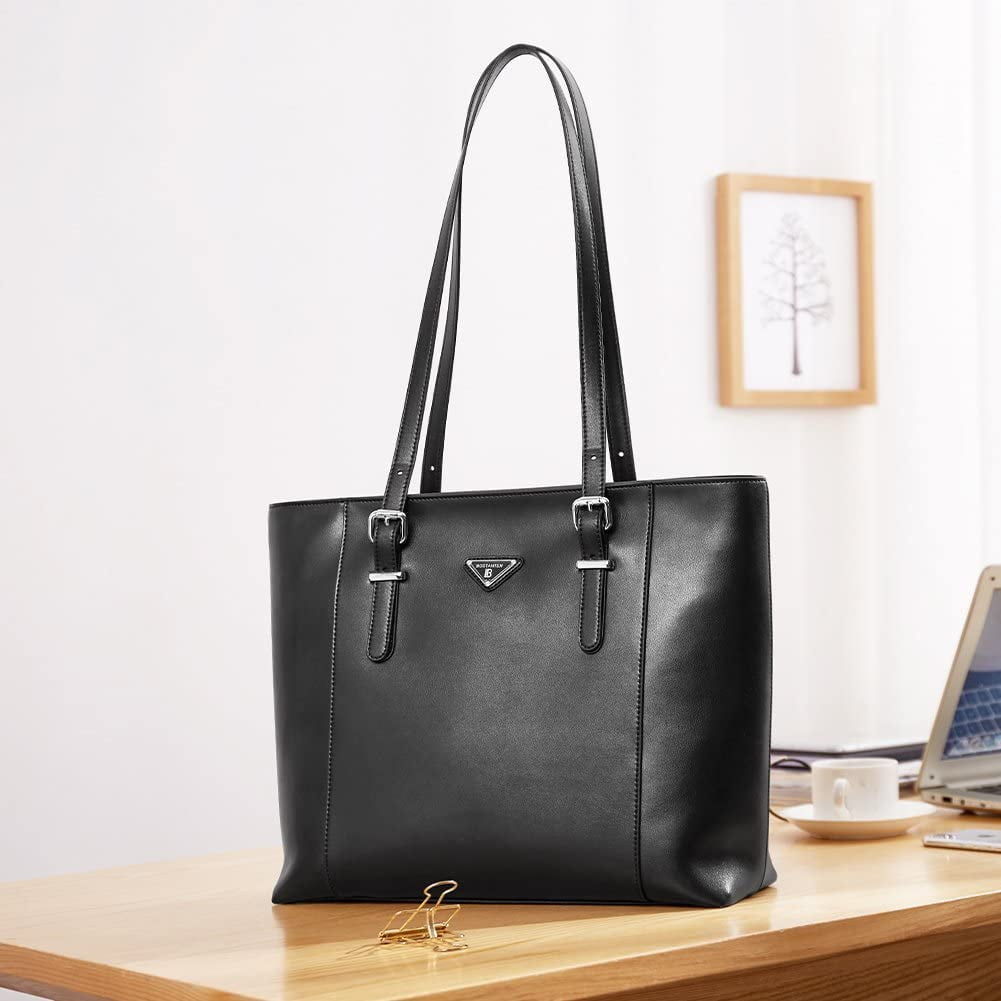  BOSTANTEN  Women Briefcase Leather  Laptop Tote Handbags 15 