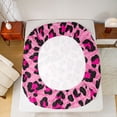 thumbnail image 5 of Homewish Animal Leopard Print 3pcs Twin Sheet Sets for Teens Boys Girls,Geometric Stripes Twin Fitted Sheet,Jungle Wildlife Print Breathable Flat Sheet,Lightweight Room Decor, 5 of 7