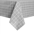 thumbnail image 4 of LAICAIW 100% Waterproof PVC Table Cloth Oil-Proof Spill-Proof Vinyl Rectangle 54 x 78 Inch Grey Checkered Pattern, 4 of 7