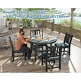 thumbnail image 2 of Jocisland 5 Piece HDPE Outdoor Dining Tables and Chairs, All-Weather Patio Outdoor Furniture, Black, 2 of 9
