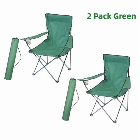 2 Pack Camping Chairs - Lightweight And Supportive Chairs For Teens And Lightweight Individuals - Compact, Durable, And Portable - Ideal For Camping, Hiking, Beach, And Picnics - Carry Bag