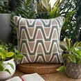 thumbnail image 5 of Green Decorative Throw Pillow Covers 14"x14" | Modern Cotton Cushion Cover Geometric | Embroidery Pillowcases for Couch, Sofa Bedroom & Living Room, Modern Home Décor - Trion, 5 of 10