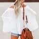 thumbnail image 4 of Tops de moda para mujer, blusa acampanada de manga larga Top de manga larga acampanada para mujer Blusa encantadora probada y confiable, 4 of 6