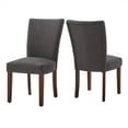 thumbnail image 4 of Chelsea Lane Linen Parson Dining Side Chair, Set of 2, Dark Gray, 4 of 8
