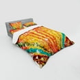 thumbnail image 3 of Ambesonne Orange Bedding Set 3 Pcs, Rainbow with Diamonds, Twin XL, Orange Red, 3 of 3