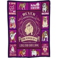 thumbnail image 2 of Bulldog Blanket Cute Dog Plush Throw Blanket Super Soft Cozy Warm Fleece Dog Bedding Blanket Gifts for Kids Girls Boys Women 60"X80", 2 of 6