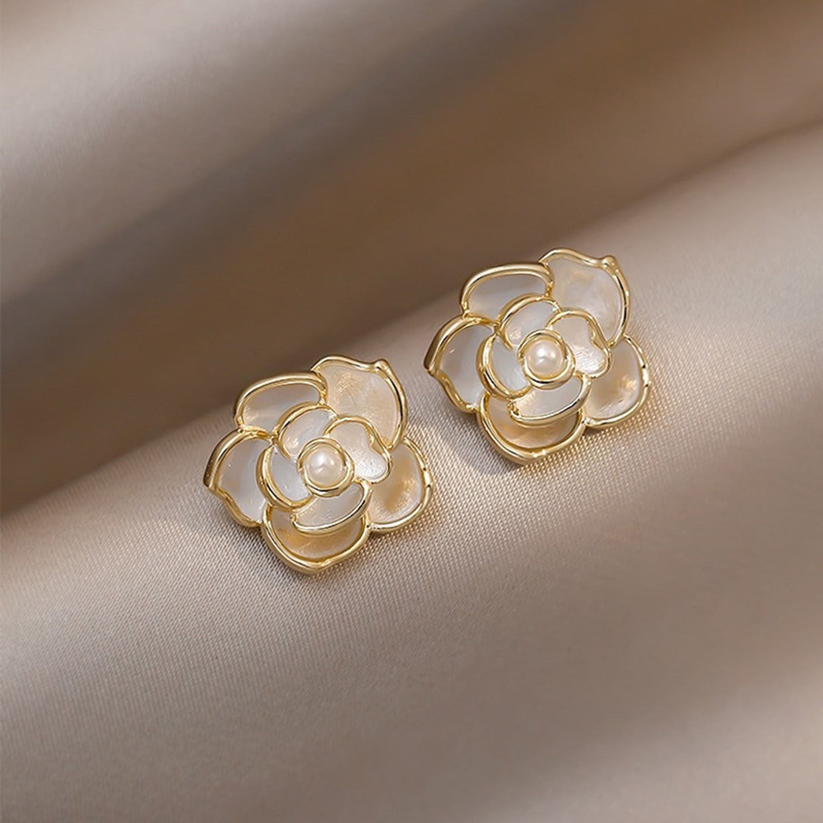 Rose flower Korean Stylish Studs for Women – www.soosi.co.in