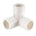 thumbnail image 1 of Accesorio de codo resistente de 3 vías Uxcell, 0.79" de diámetro interior, accesorios de esquina en forma de T, blancos, 10 piezas, 1 of 3