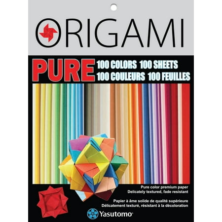 UPC: 0031248981486 | Yasutomo Pure Origami Paper – 3 x 3 Sheets Assorted Colors Pkg of 100
