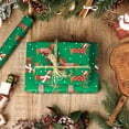 thumbnail image 2 of CozyNestFinds Christmas Dachshund Wrapping Paper Mini Roll, Dachshund Dressed in Festive Customes, White Snow-dot Xmas Green Design, Holiday Party Gift Wrap for Kids Boys Girls, 17 inches x 16.4 Feet, 2 of 18