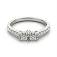 thumbnail image 3 of 14k White Gold Round Two Stone Diamond Ring (3/4 cttw) Size 4.5, 3 of 4