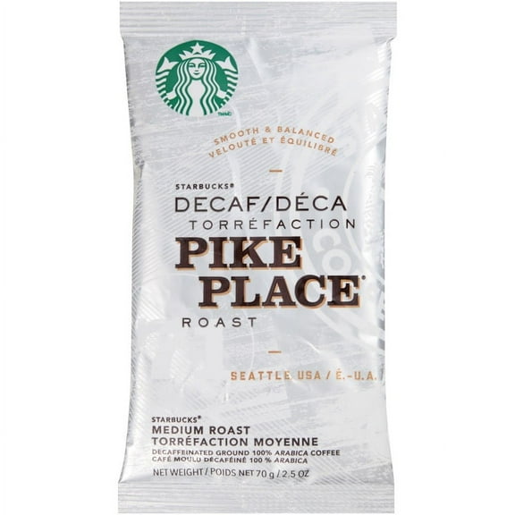 Starbucks Decaf Pike Place Coffee Pack - Medium - 2.5 oz Per Packet - 18 / Box | Bundle of 5 Boxes