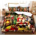 thumbnail image 1 of Christmas Series 3D Digital Printing Three-Piece Set 259*228cm Bedding, 1 of 7