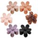 thumbnail image 1 of Pinzas para el cabello de flores 6 piezas Pinzas de garra de flores Pinzas de margaritas para mujeres Pinzas de garra grandes mate Abrazaderas de mandíbula de sujeción fuerte Accesorios para el cabell, 1 of 5