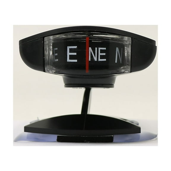 WRITWAA Compact Black Car Compass with Adhesive and Cup for Easy Dashboard Mounting and Navigation