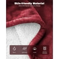 thumbnail image 6 of Ocuuziisu Electric Heated Blanket Throw Blanket 50" x 60" Flannel and Sherpa Electric Blanket with Buttons, 9 Heating Levels, Auto-off, Machine Washable, Red, 6 of 6