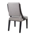 thumbnail image 5 of Side Dining Chair, Set of 2, Light Grey Gray, Fabric, Kitchen Cafe Bistro Hospitality Restaurant, Modern Contemporary HB33419, 5 of 8