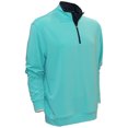 thumbnail image 1 of Byron Nelson Golf Men's Performance 1/4-Zip Pullover Sweater, Large Turquoise, 1 of 4