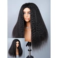 thumbnail image 5 of 3 In 1 Half Wig Kinky Straight Glueless Wigs Human Hair Comfortable Fit No Glue Needed Wear & Go Seamless Clip In Wigs 22 Inch, 5 of 7