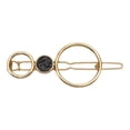 thumbnail image 1 of Pinza para el pelo minimalista hueca, horquilla turquesa, accesorios para el cabello Doble aro negro, 1 of 8