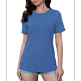 thumbnail image 2 of Camisetas de Verano para Mujer, Informales, de Corta con Bolsillo, Cuello Redondo, Corte Clásico Azul Real L, 2 of 6