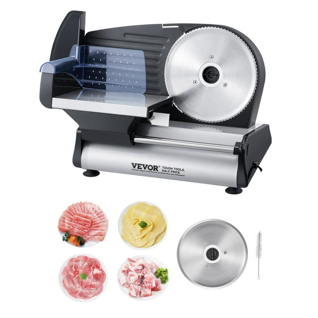 Cortadora eléctrica de delicatessen VEVOR, 180 W, 7.5 pulgadas
