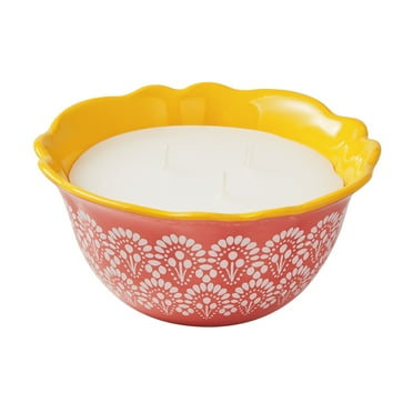 The Pioneer Woman Betsy 3-Wick Outdoor Citronella Candle, Pink