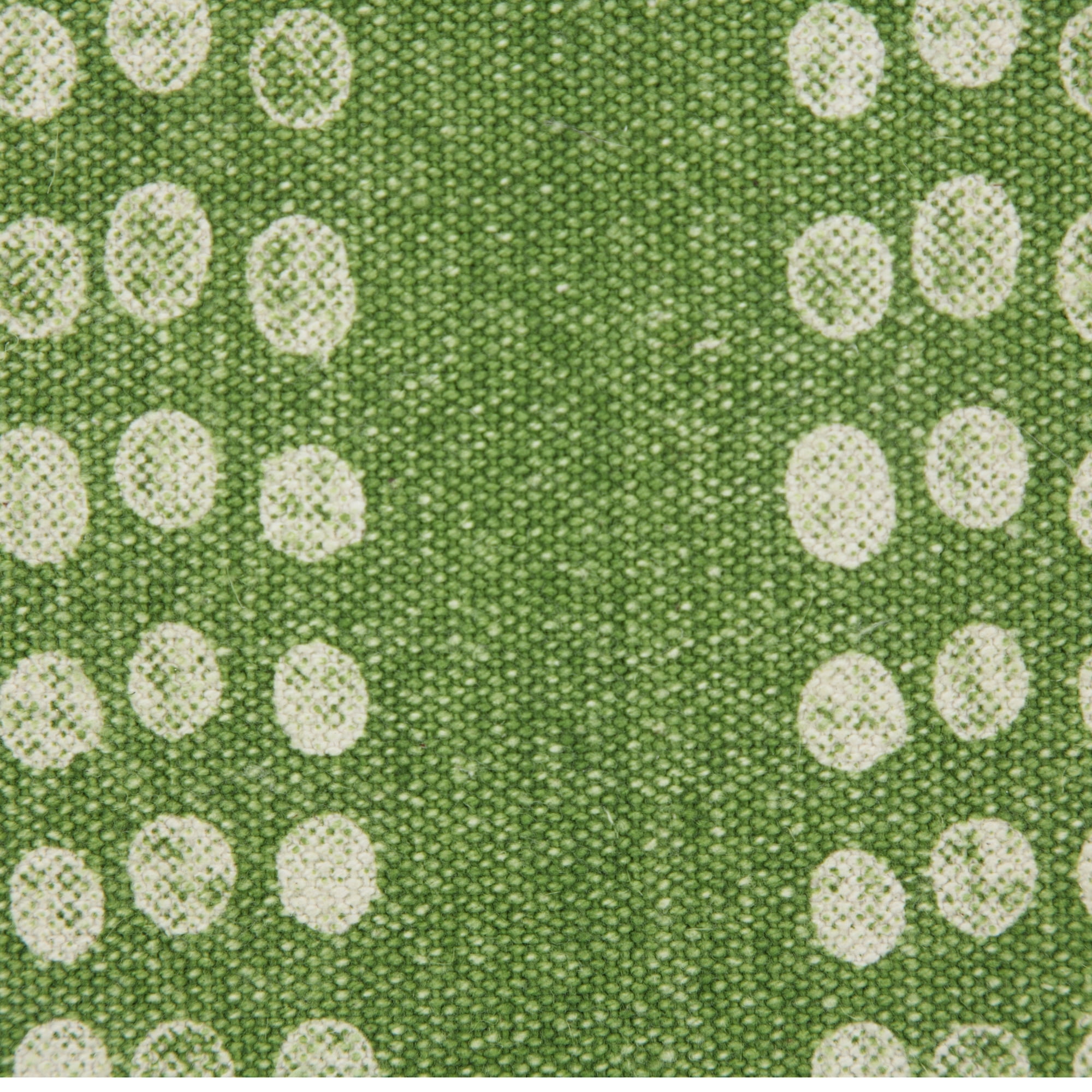 Laddha Home Designs Hand Woven Dots Striped Square Throw Pillows - 20" - Green and White - Set of 2