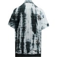 thumbnail image 2 of HAPPY BAY Men's Beach Summer Button Down Short Sleeve Untucked Solid Shirt With Pocket Oxford Casual Shirts for Men M Charcoal, Light Tie Dye, 2 of 6