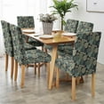 thumbnail image 3 of Stretch Parson Chair Slipcovers for Dining Room Set of 4,Vintage Floral Printed Dining Chair Covers Farmhouse Washable Removable Chair Seat Protectors Covers for Kitchen,Wedding,Ceremony,Green, 3 of 6