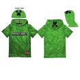 thumbnail image 4 of Minecraft Boys Cosplay Hooded Short Sleeve T-Shirt and Short Set 2pc Green, 4 of 4