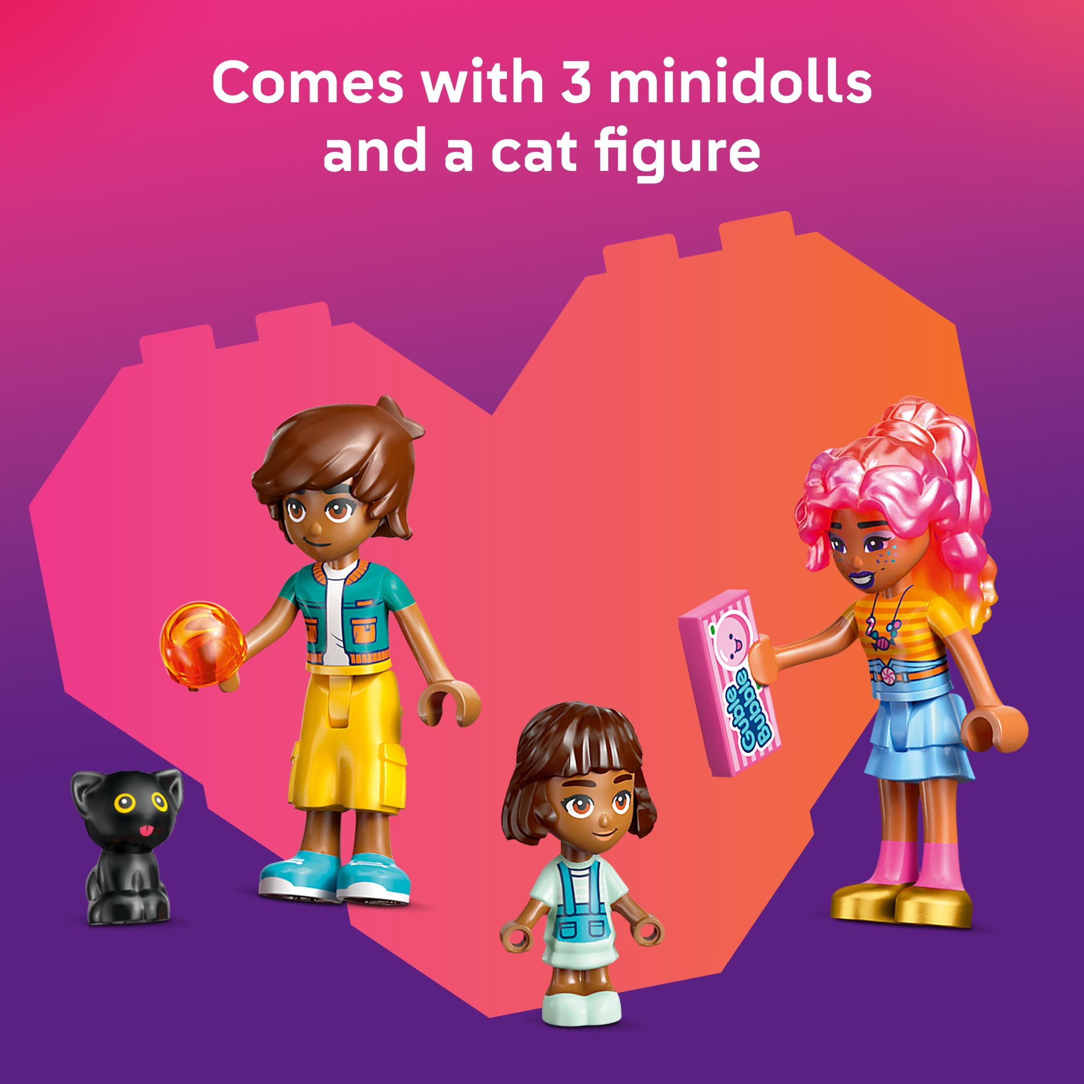 LEGO Friends Heartlake City Candy Store Building Toys - Pretend Play Set for Kids, Girls & Boys, Ages 6+ - W/ 2 Minifigures & Cat Figure - Gift Ideas for Birthday - 42649