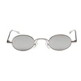 thumbnail image 2 of Gafas de montura metálica ovalada pequeña de estilo Vintage, para mujeres y hombres plata blanca Yuyangstore Gafas de sol de mujer de moda, 2 of 8