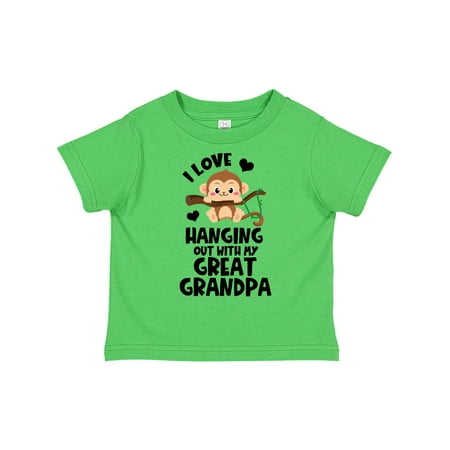 

Inktastic Monkey I Love Hanging out with My Great Grandpa Gift Toddler Boy or Toddler Girl T-Shirt