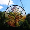 thumbnail image 2 of Oak Leaf Stained Glass Suncatcher Window Hanging – Personalized Window Hanging Gift for Woman, Man, Family & Friends, Christmas 2025 Keepsake dnERd9, 2 of 5