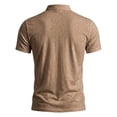thumbnail image 5 of Awdenio Shirts for Men Short Sleeve Henley T-Shirt Casual Solid Color Button-up Henley Shirt V Neck Tee Tops, 5 of 6
