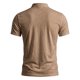 thumbnail image 4 of Ceisia Men's Slim Fit Mandarin Collar Henley Shirts, Stretchy Breathable Short Sleeve 4-Button Placket T-Shirts for Casual & Daily Wear Gifts, 4 of 6
