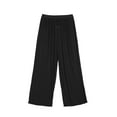 thumbnail image 4 of Douhoow Women Wide Leg Mesh Sheer Pants See Through Loose Beach Cover Up Trousers, 4 of 7