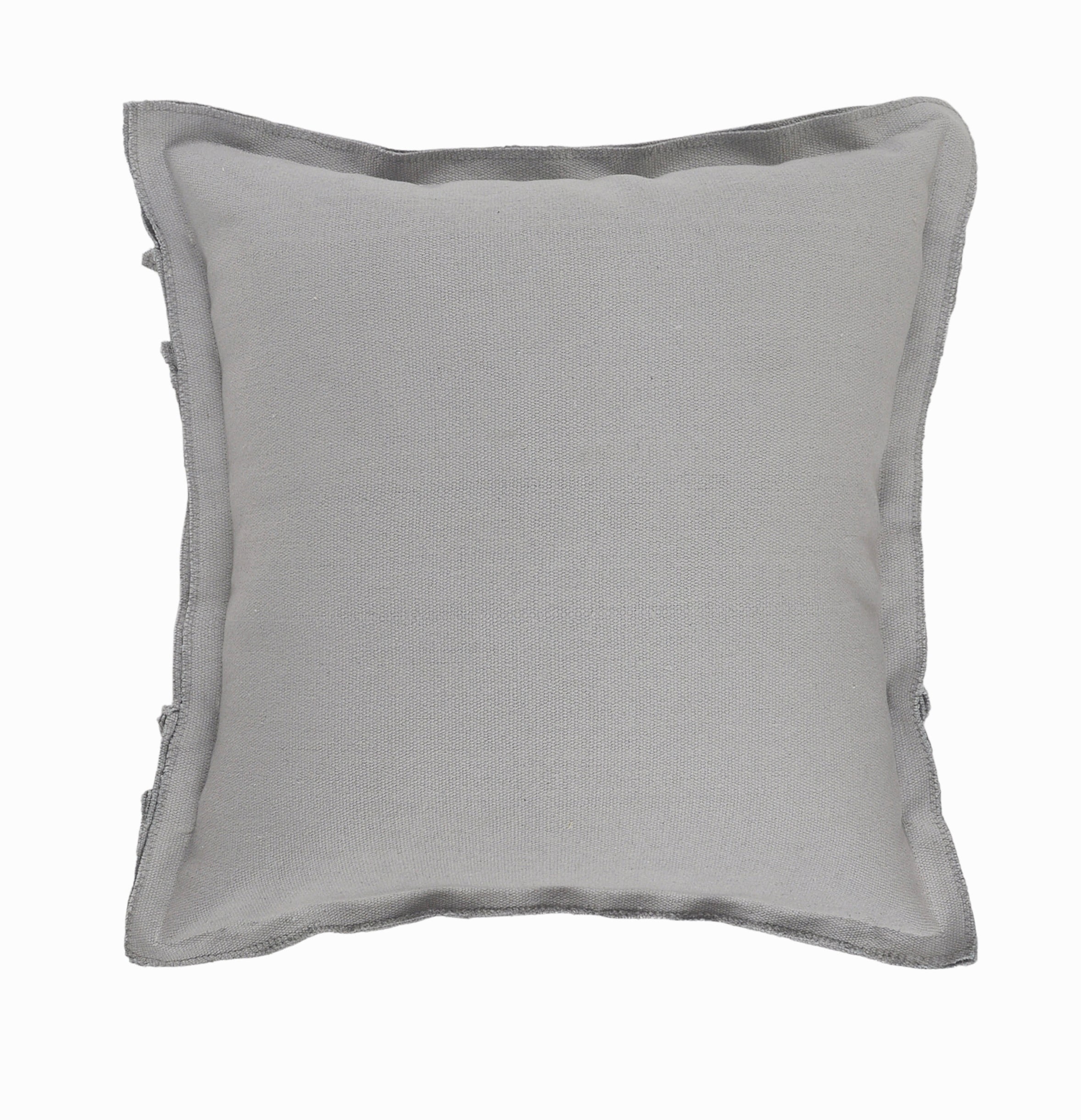 Harlow Hill 20" x 20" Light Gray Solid Cotton Adult Decorative Throw Pillow Cover