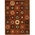 thumbnail image 2 of Handcraft Rugs - Red Rust, Beige, Chocolate, Sage Green, Modern Circle Geometric Pattern Area Rug (Approximately 5 by 7), 2 of 6