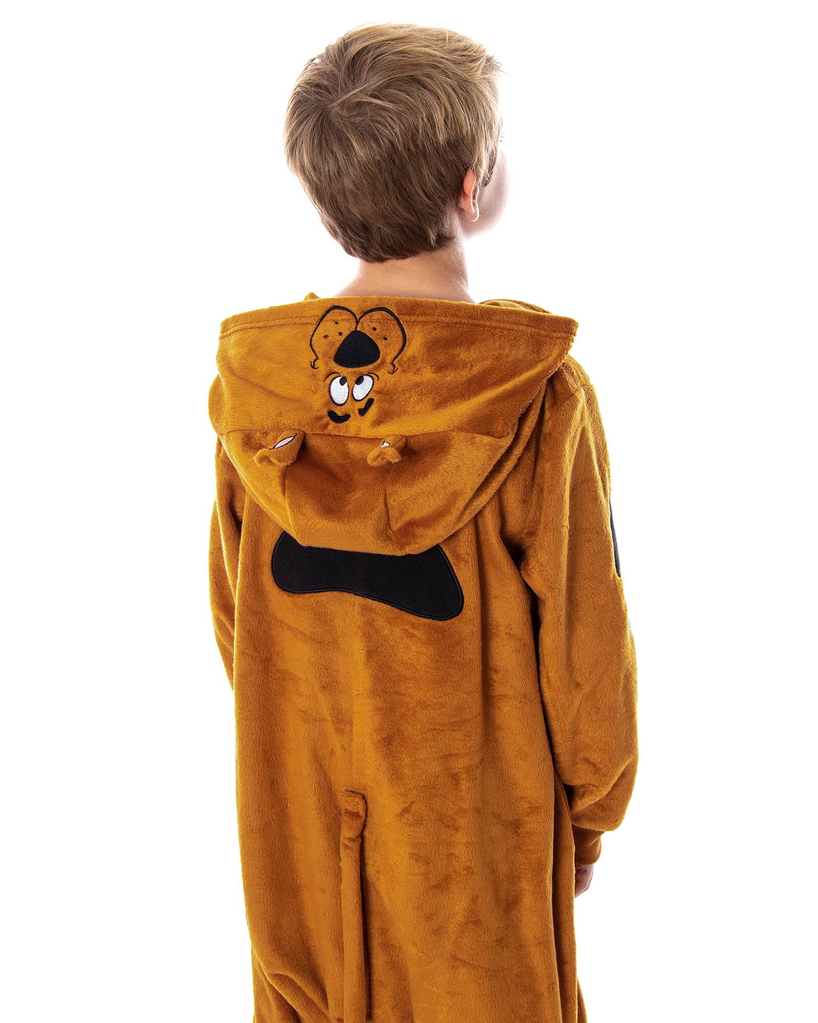 Scooby Doo Girls' Hooded Character Union Suit Lounge One-Piece Pajama Loungewear Sleepwear