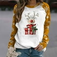 thumbnail image 2 of Christmas Tops for Women Tops Trendy Fall Plus Size Graphic Long Sleeve Shirts Vintage White Blouse Dressy Plus Size, 2 of 4