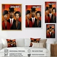 thumbnail image 4 of Designart "Renaissance Echoes African American I" People Framed Wall Art - Global Red African American Art Living Room Framed Canvas Art, 4 of 6