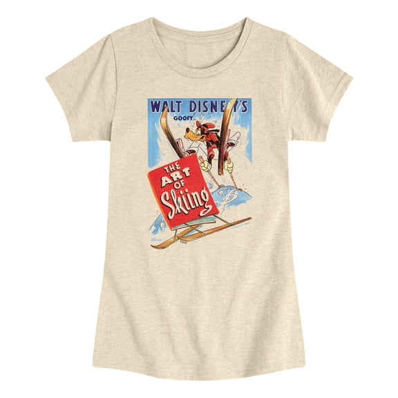 Disney - Goofy Art of Skiing Fitted Short Sleeve Graphic T-Shirt