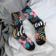 thumbnail image 5 of Cauagu Floral Welcome Sign Print Crew Socks for Women and Men,Adult Athletic Running Socks 1-Pair Sports Socks Work Gear Socks with Moisture Wicking, 5 of 6