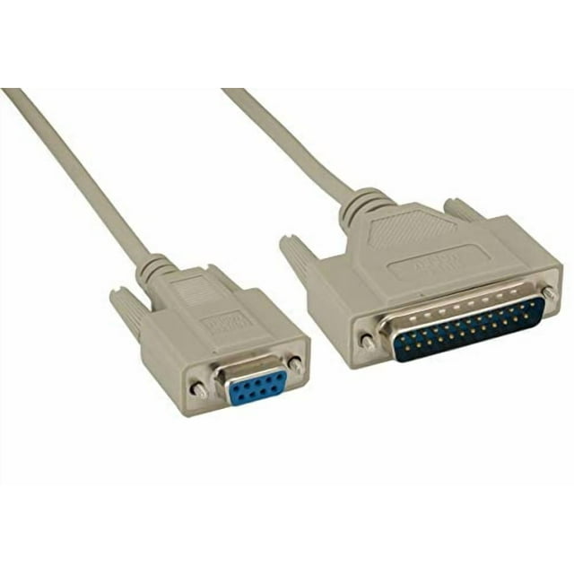 Cable Leader DB9 Femelle à DB25 Mâle Câble Modem Null (15 Pieds (1 Pack))