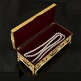 thumbnail image 3 of Trinket Organizer Case, Metal Jewelry Box Interior  Vintage Alloy Rectangular Compact Large Capacity  For Earrings, 3 of 8
